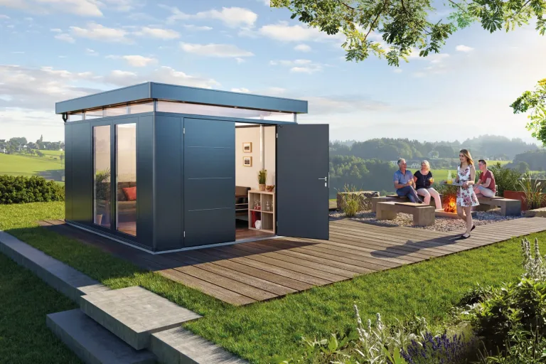 Biohort 52015 Casanova Garden room for Ireland for sale. Metallic Dark grey garden shed