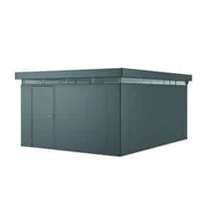 Biohort Metallic Dark grey 4x5m garden room for sale in ireland. Garden shed from biohort with 20 years of warranty
