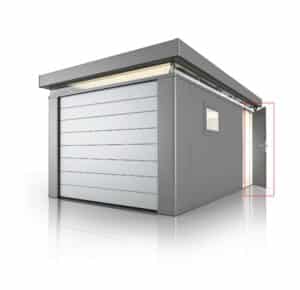 Biohort Casanova Garden room with side shutter in metallic quartz grey