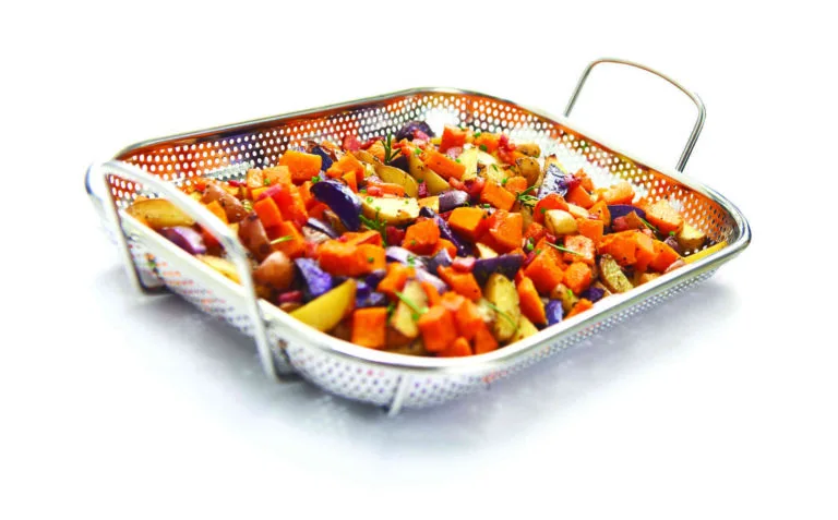 Broil King Premium Roaster Basket Propped - Broil King BBQ Accessories Ireland
