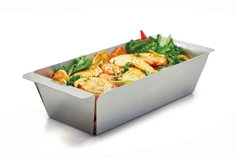 Broil King Narrow Wok Propped With Barbecue Food - BBQ Accessories in Dublin Ireland