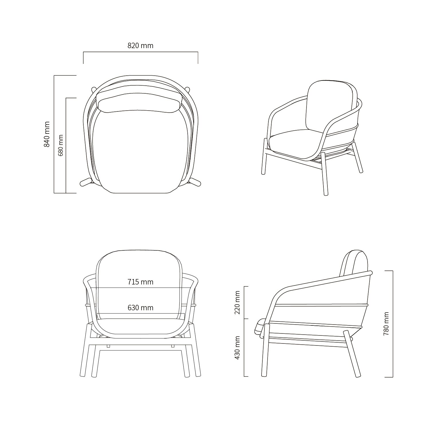Bari Lounge Chair Rope