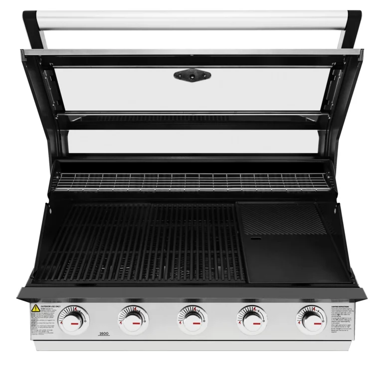 BeefEater 1600S Series - 5 Burner Built In BBQ - With an Open Lid - Barbecues Ireland