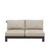 Sticks and More 2 Seater Sofa in Taupe Colour and Aluminium Frame - Garden Furniture