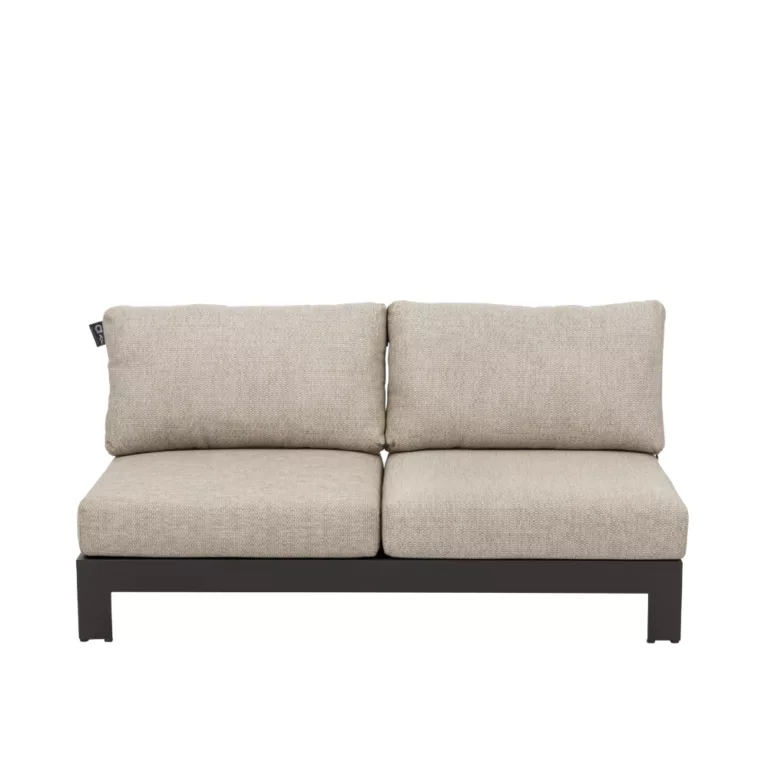 Sticks and More 2 Seater Sofa in Taupe Colour and Aluminium Frame - Garden Furniture