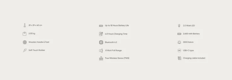 Kooduu Lite-Up 2.0 Speaker Lamp - Product Specs