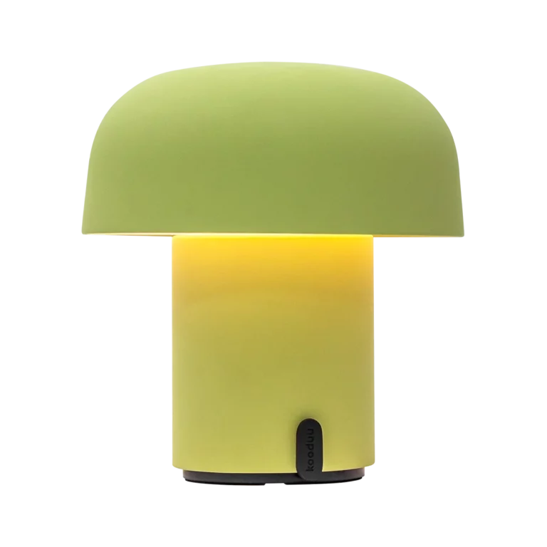 Kooduu Sensa Table Lamp - Moss Green - Lit Lamp