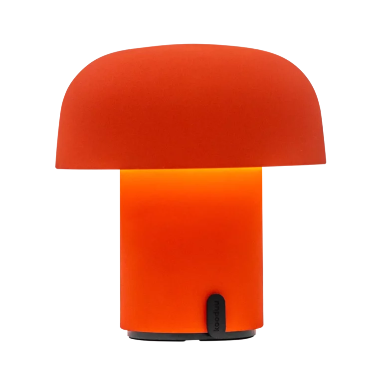 Kooduu Sensa Table Lamp - Orange - Lit Lamp