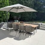 Los Marcos Outdoor Dining Table With 8 Bernini Chairs