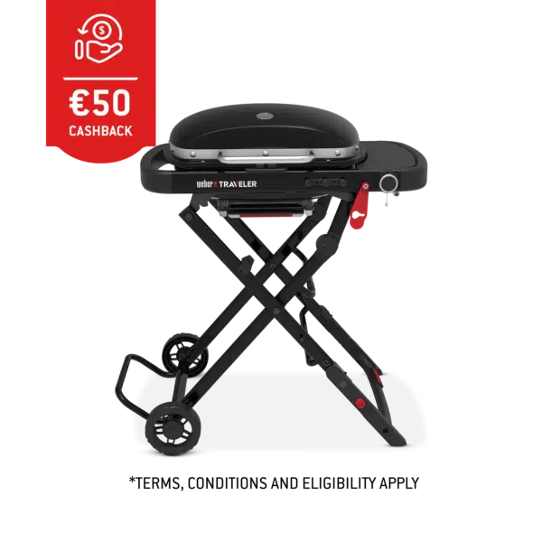 Weber Traveler Compact Portable Gas Grill BBQ