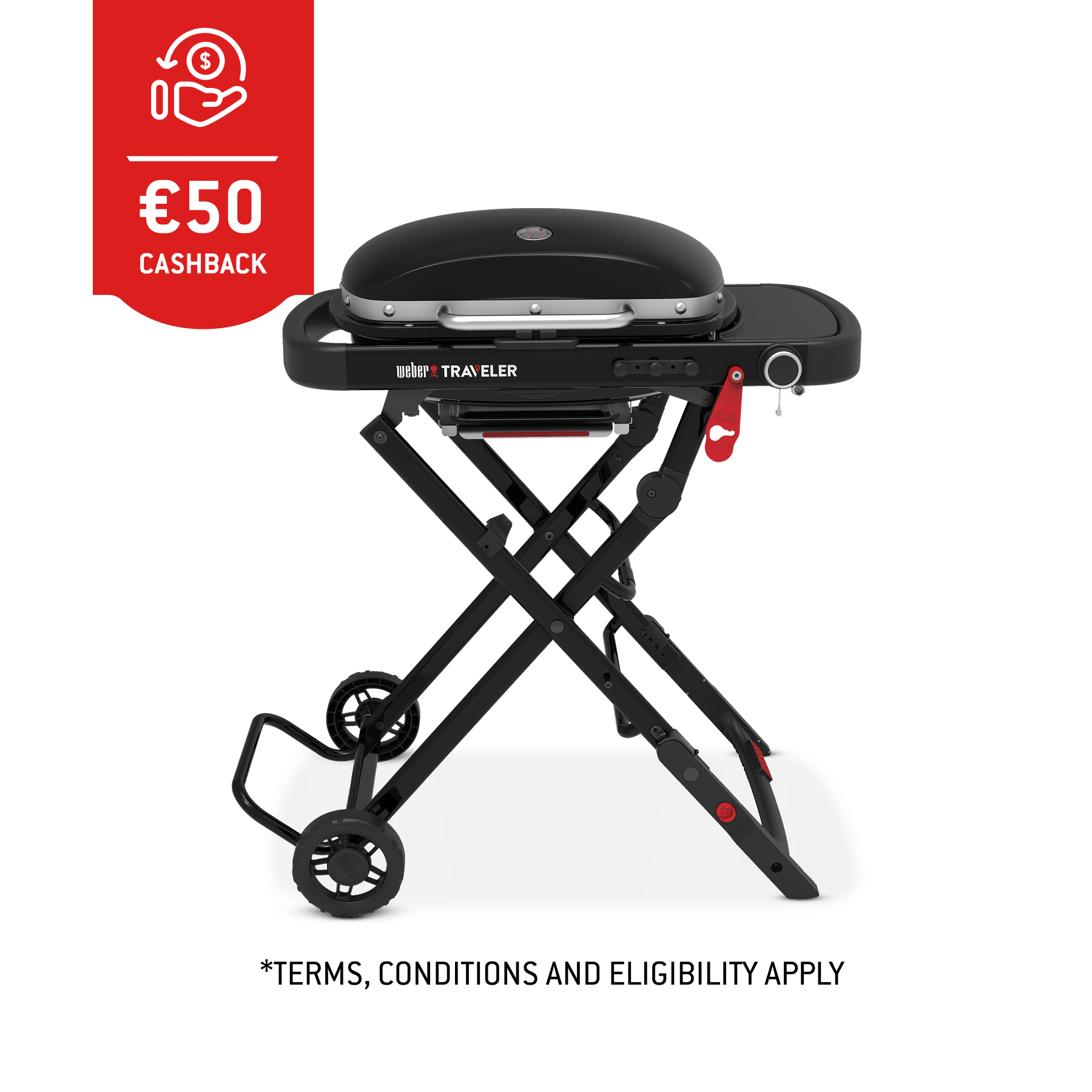 Weber Traveler Compact on Offer till 15th June 2025. Limited stocks €50 cashback