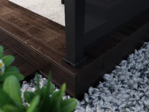 Veranza Louvered Roof Pergola for sale in Ireland. Self build pergolas with manual louvers and LED lights on 4 posts