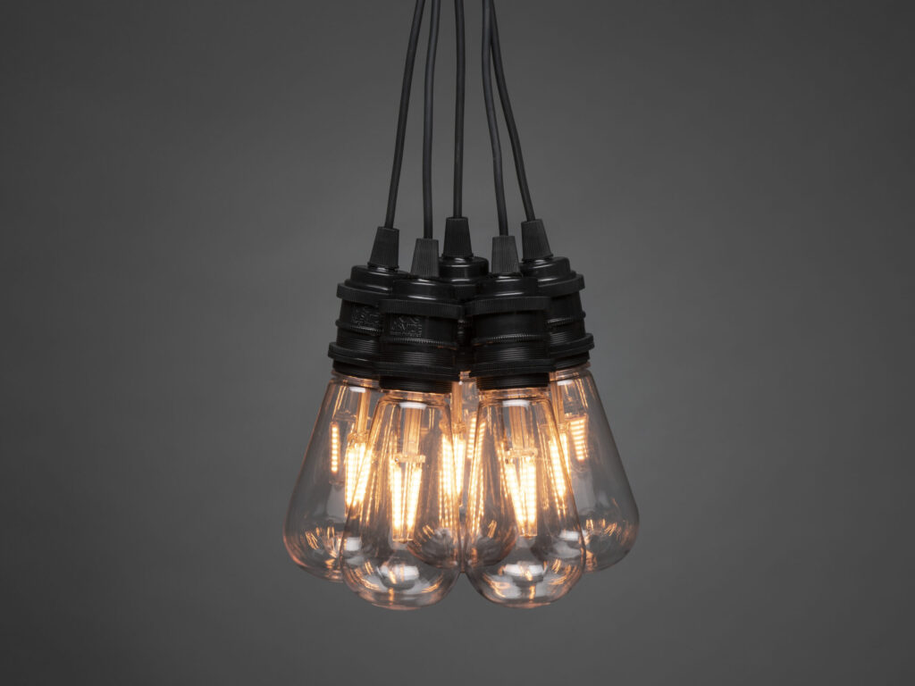10 Clear LED Bulbs in Amber - Outdoor Lighting - Outdoor festive Decoration bulbs