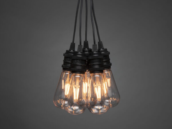 10 Oval Clear Amber LED Bulbs Start Set