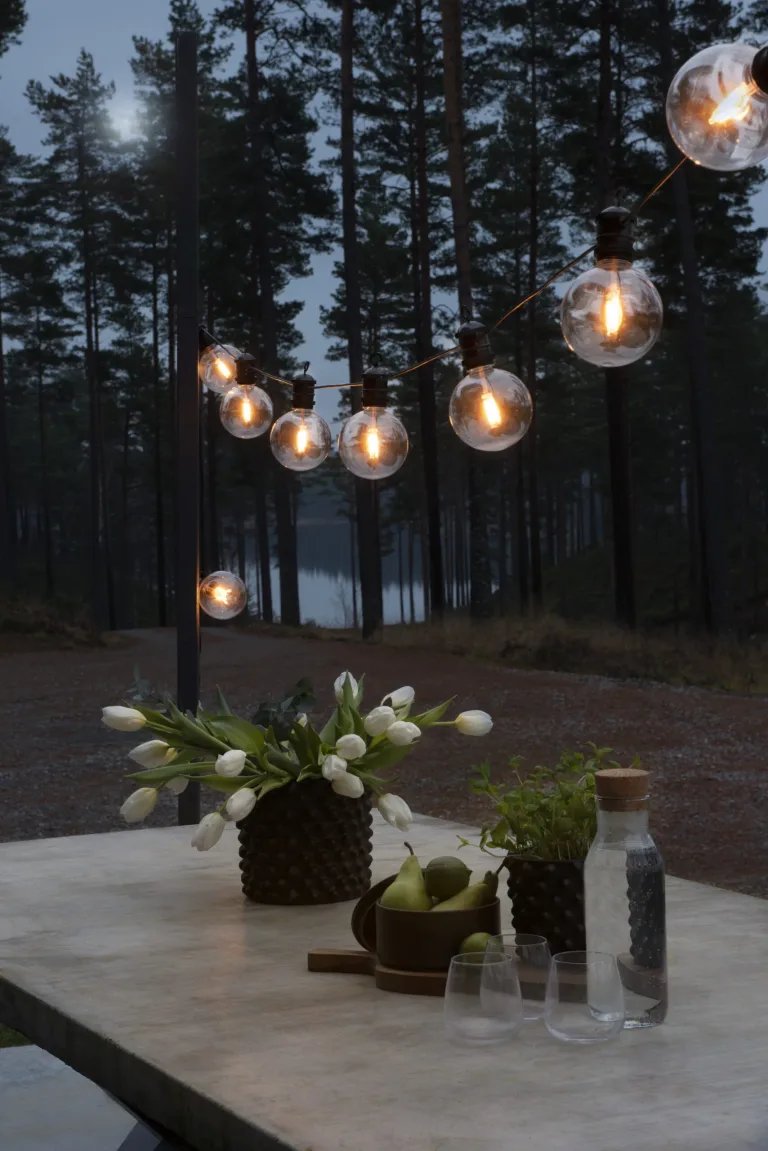 LED Bulbs on String - Outdoor Light Decorations