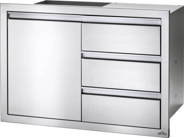 Napoleon 36 x 24-Inch Single Door and Triple Drawer Combo