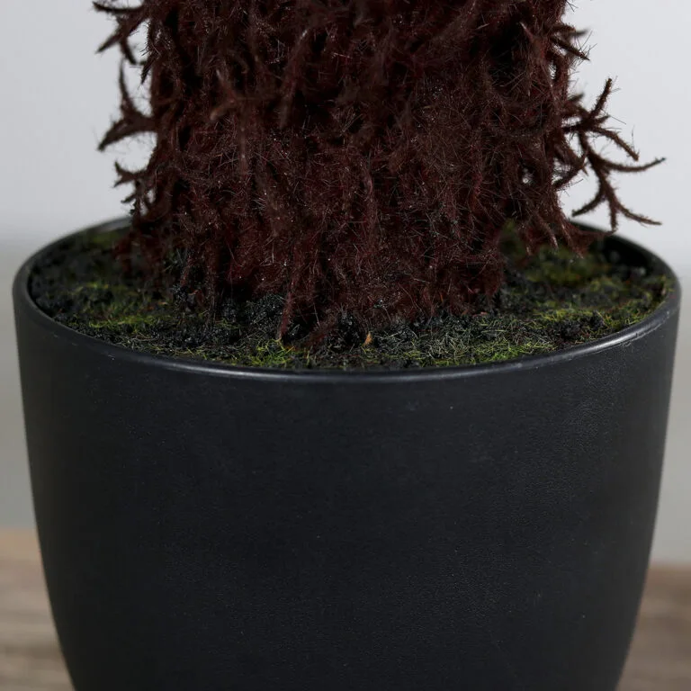 Black Pot of Artificial Fern Plant - Faux Plants and Trees