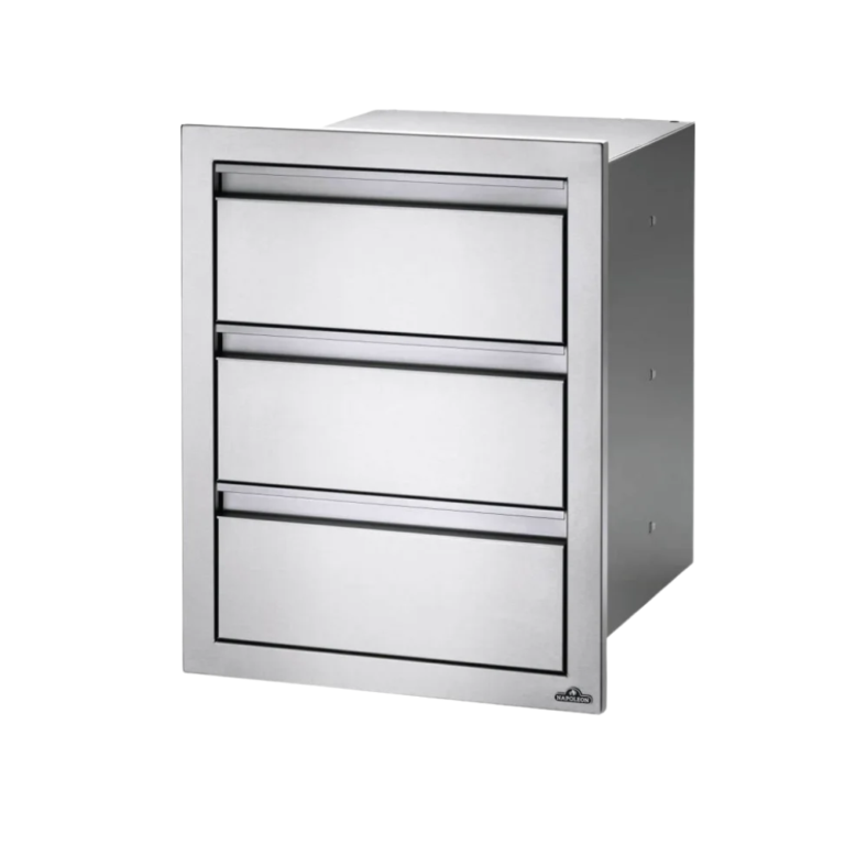Triple spacious drawers made durable stainless steel - Outdoor Kitchen
