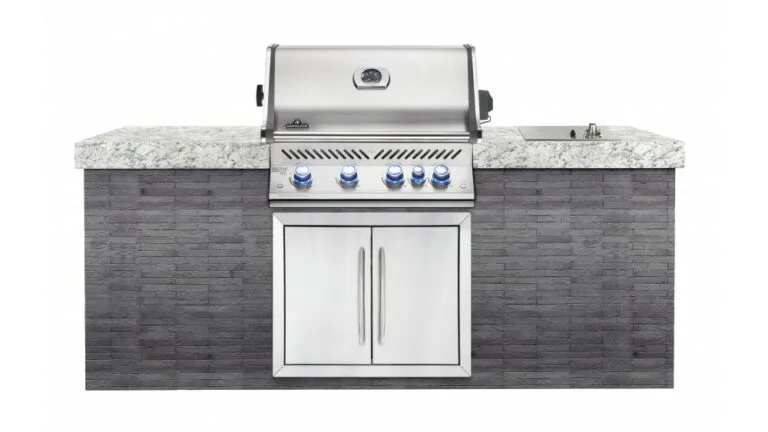 Napoleon Prestige Built-In Gas BBQ within an Outdoor Kitchen