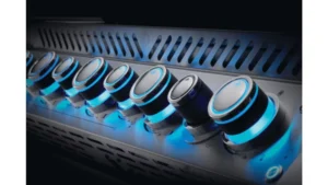 Napoleon Prestige built in gas BBQ with LED knobs