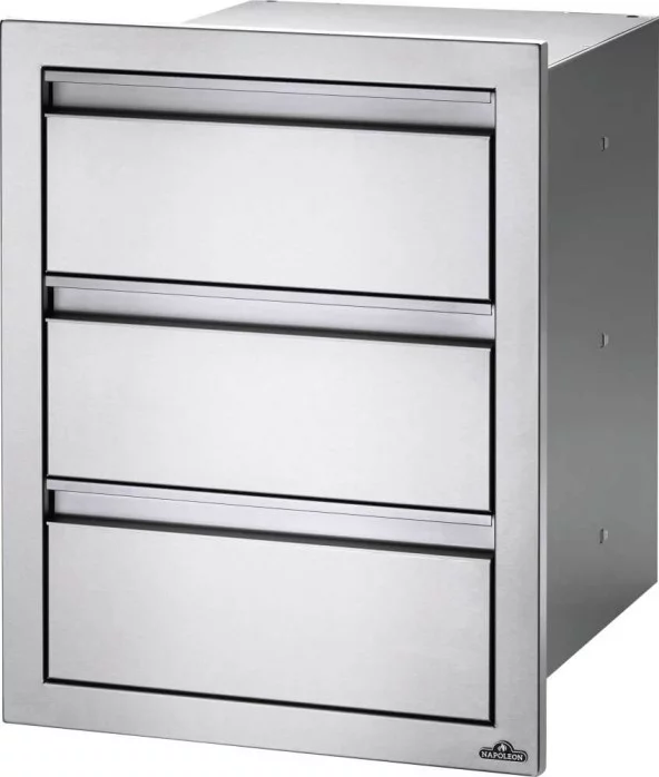 Triple spacious drawers made durable stainless steel - Outdoor Kitchen