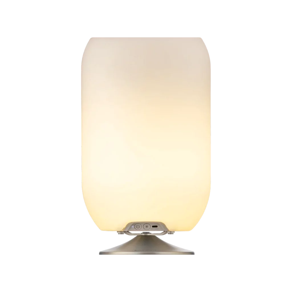 Kooduu Atmos Brushed Silver_Front On - Outdoor Lights Ireland