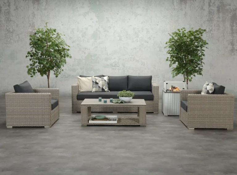 Valencia Lounge Table - Vintage Willow - Outdoor Garden Dining Table in a Lifestyle mood