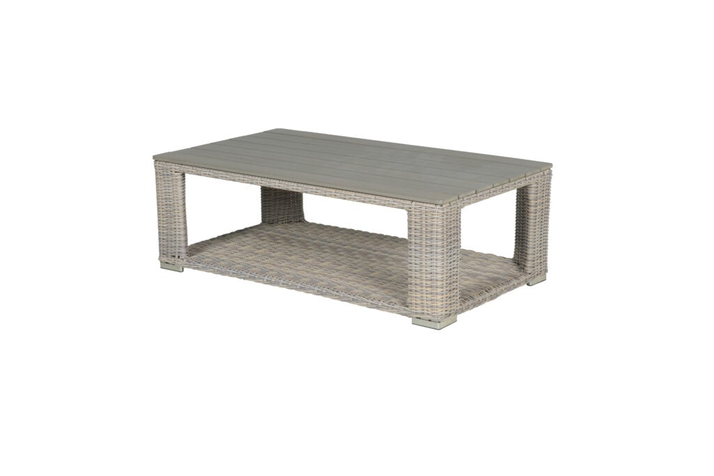 Valencia Lounge Table Vintage Willow Polywood Top - Outdoor Garden Furniture