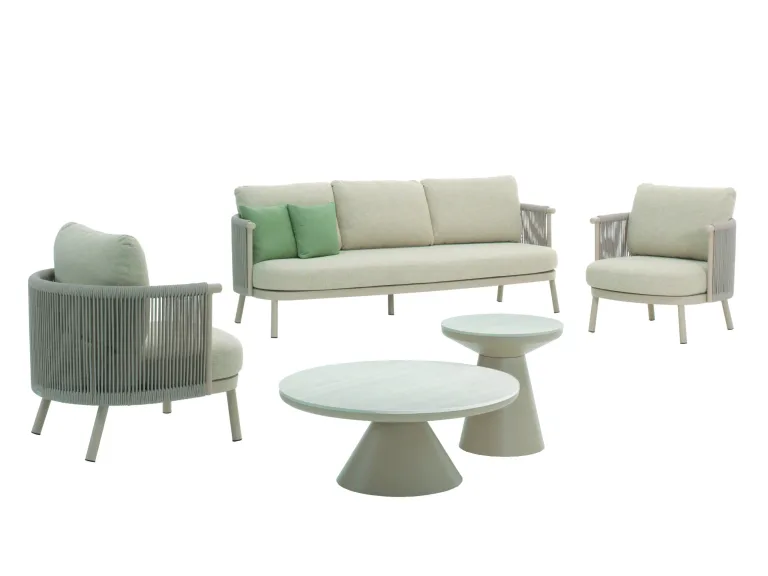 Mendoza Set in a White Background - Outdoor Garden Lounge Sofa Sets Ireland