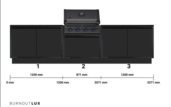 Burnout LUX Shadow Outdoor BBQ Kitchen