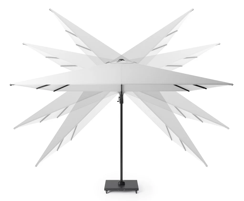 Alexander Cantilever T2 3x3m Glow Anthracite Garden Parasol with Modena Base