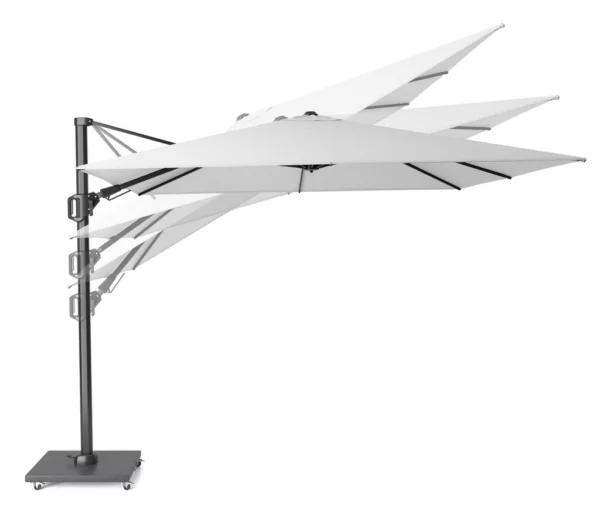 Alexander Cantilever T2 3x3m Glow Anthracite Garden Parasol with Modena Base