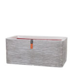 Capi Rectangular Rib Planter - Ivory