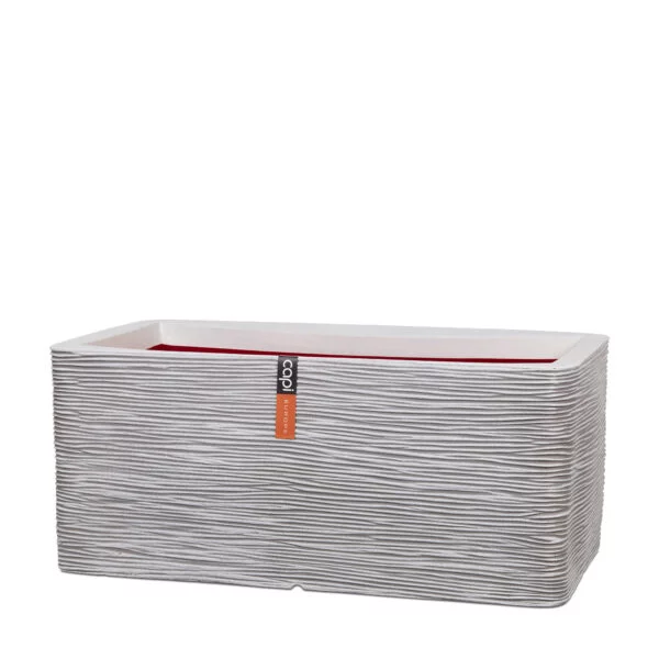 Capi Rectangular Rib Planter – Ivory