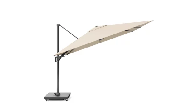Platinum Challenger T² Garden Parasol 3x3m Champagne with Modena Base