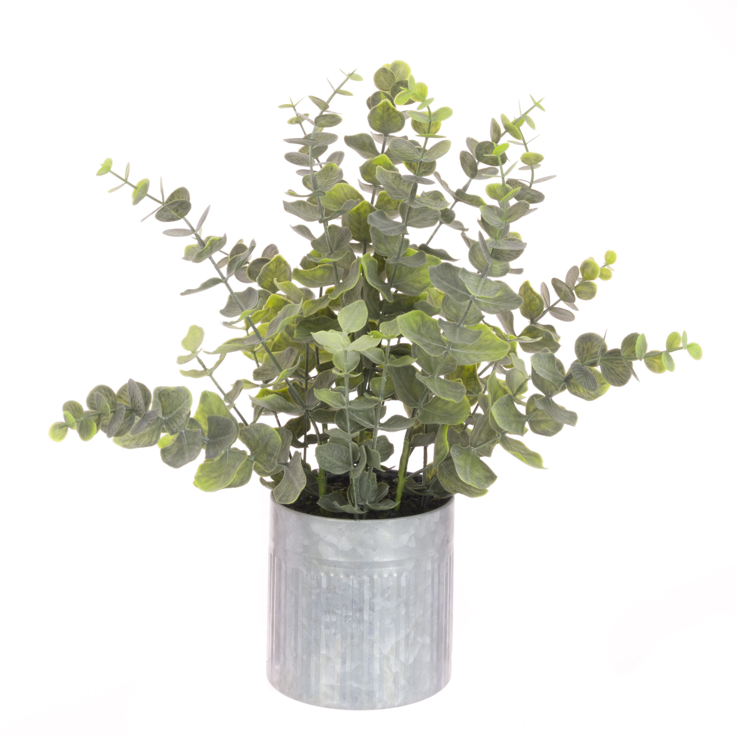 Eucalyptus In Tin Pot 48cm - Artificial Plants Ireland