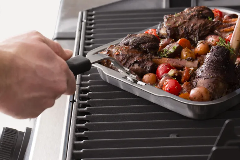Broil King Roasting Pan Lifestyle. Shop now at The Outdoor Scene