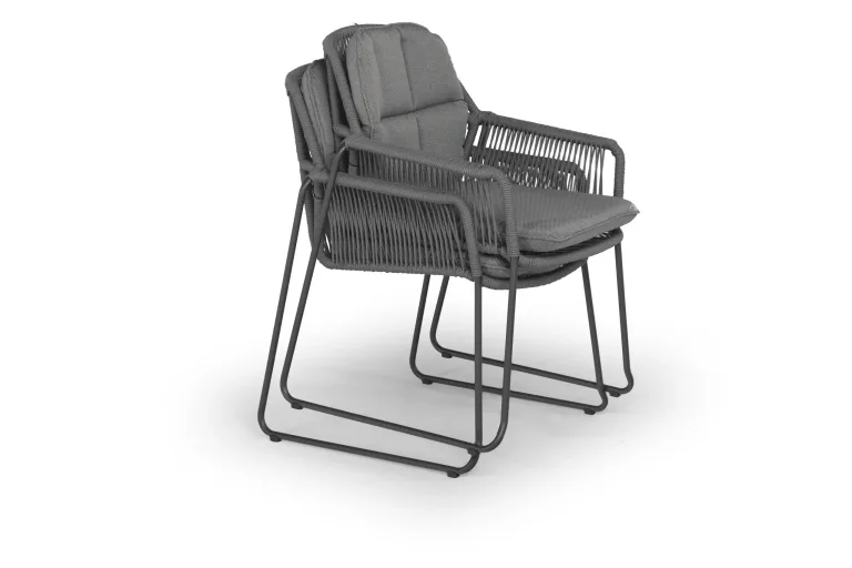 Grey Rivera Chairs stacked upon each other