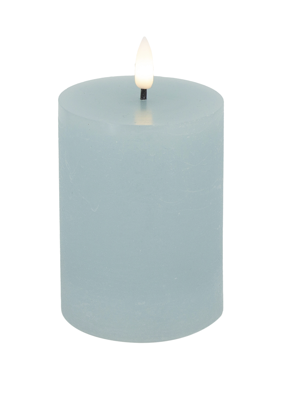LED Pillar Candle Summer Blue with 3D Warm White Flame