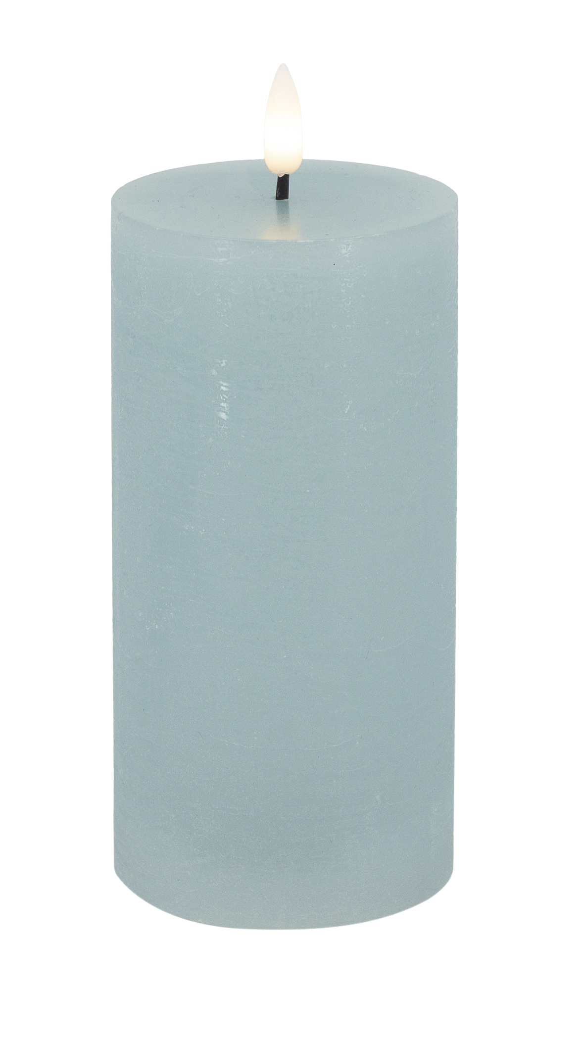 LED Pillar Candle Summer Blue with 3D Warm White Flame