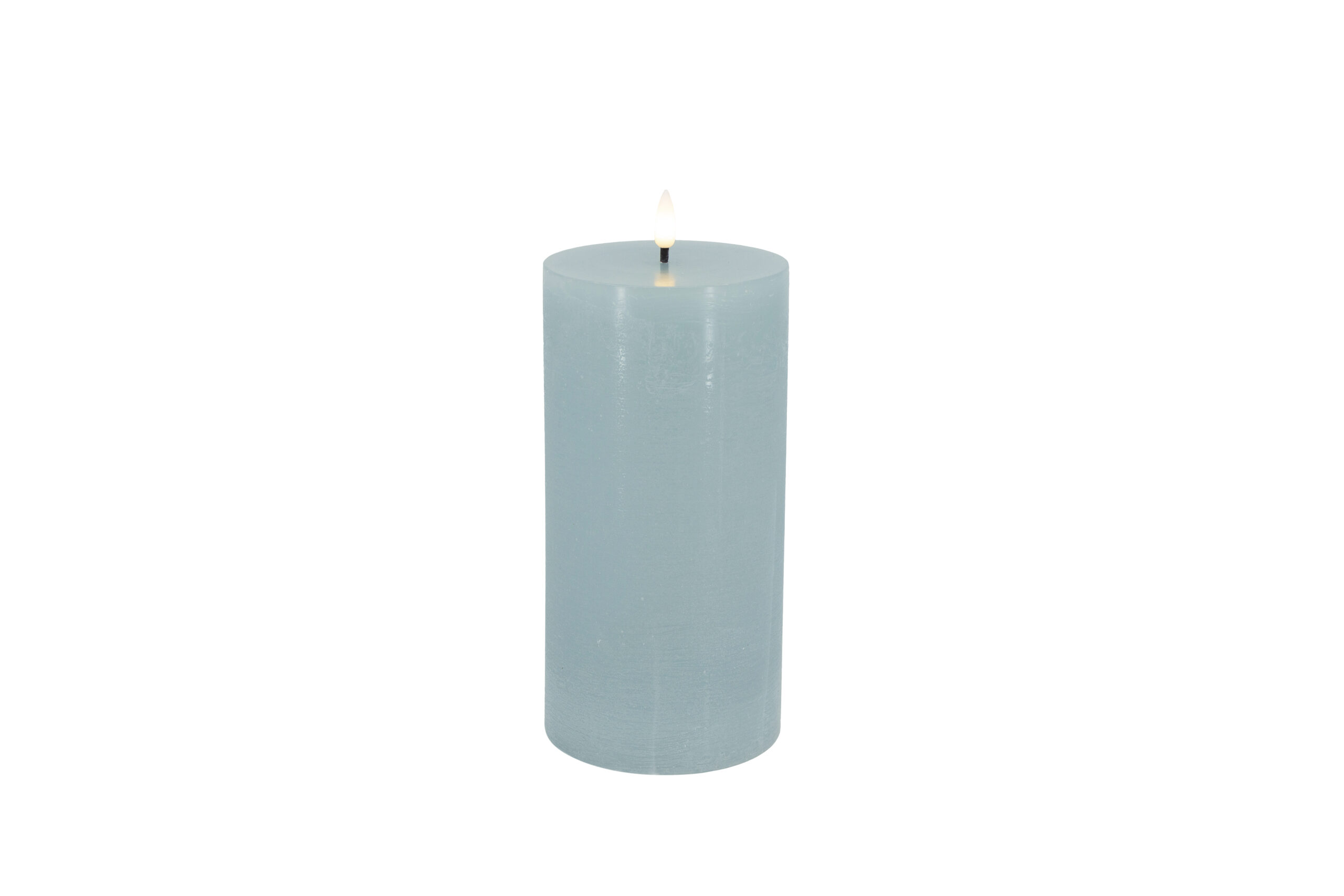 LED Pillar Candle Summer Blue with 3D Warm White Flame