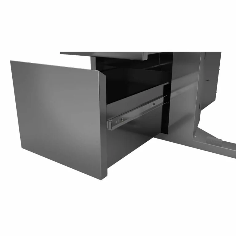 BeefEater Stainless Steel Single Door and Double Drawer - Single Drawer Open