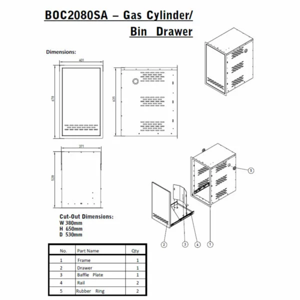 BeefEater Gas Tank Drawer