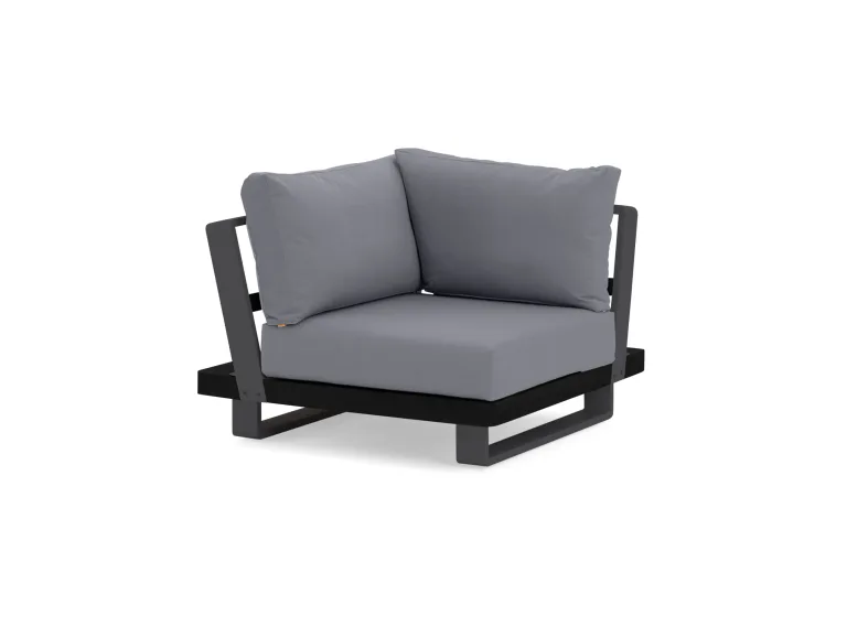 Fitz Roy Aluminium Corner Sofa with Lava Soltex Cushions