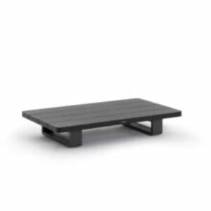 Fitz Roy Lounge Aluminium Coffee Table Lava Black with Mist Grey Top
