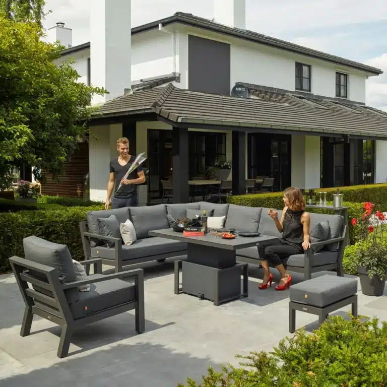 Timber Lounge Corner Sofa Middle Element in Lava Carbon - Garden Furniture at The Outdoor Scene