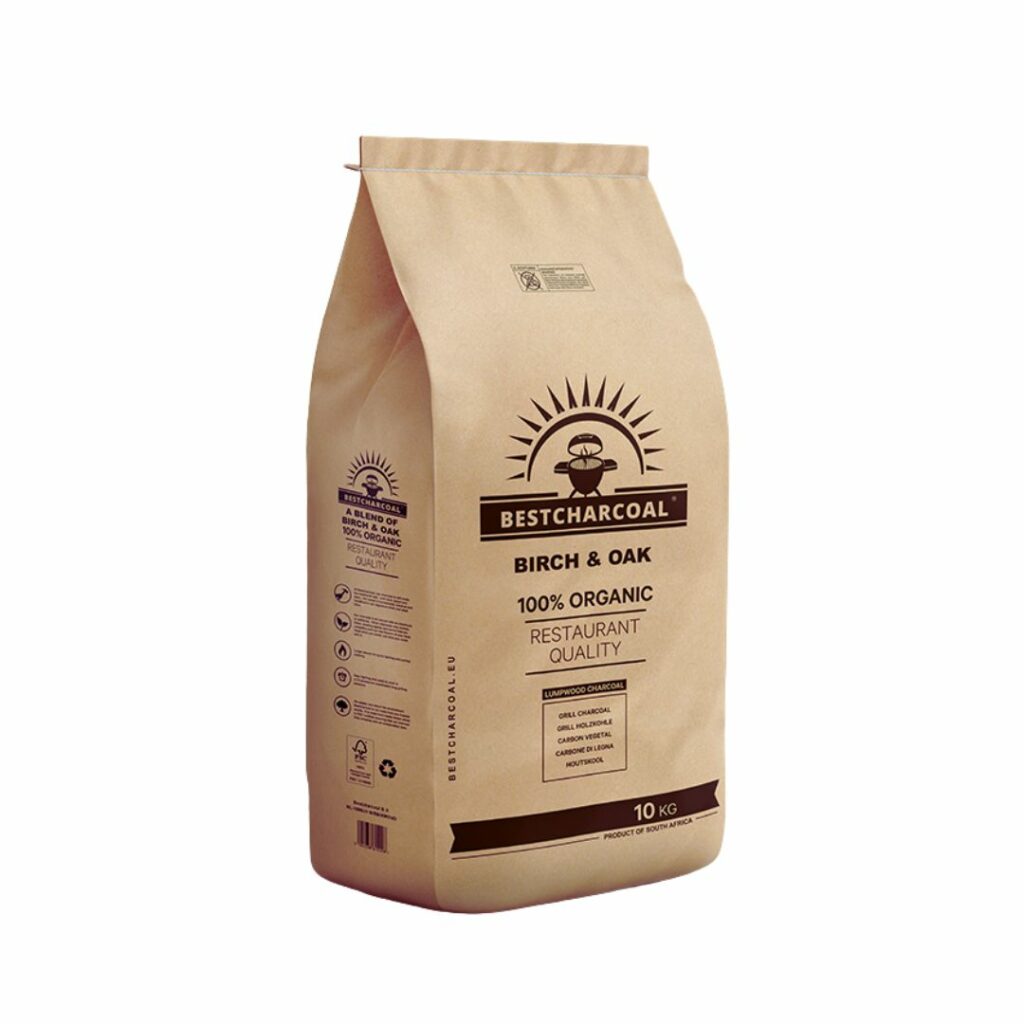 A 10kg bag of BestCharcoal Birch and Oak - Barbecue accessories