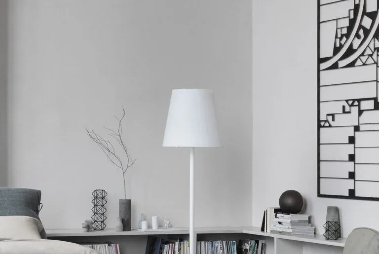 Emu cone floor Lamp in lifestyle setting