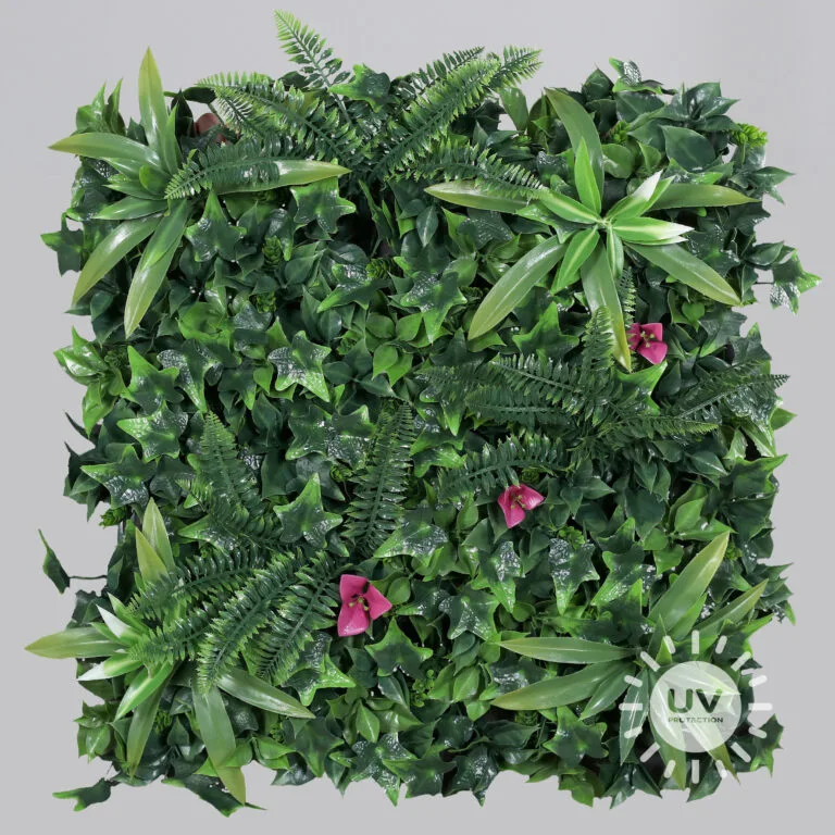 Green Wall Mat with Pink Blossoms - 50x50cm
