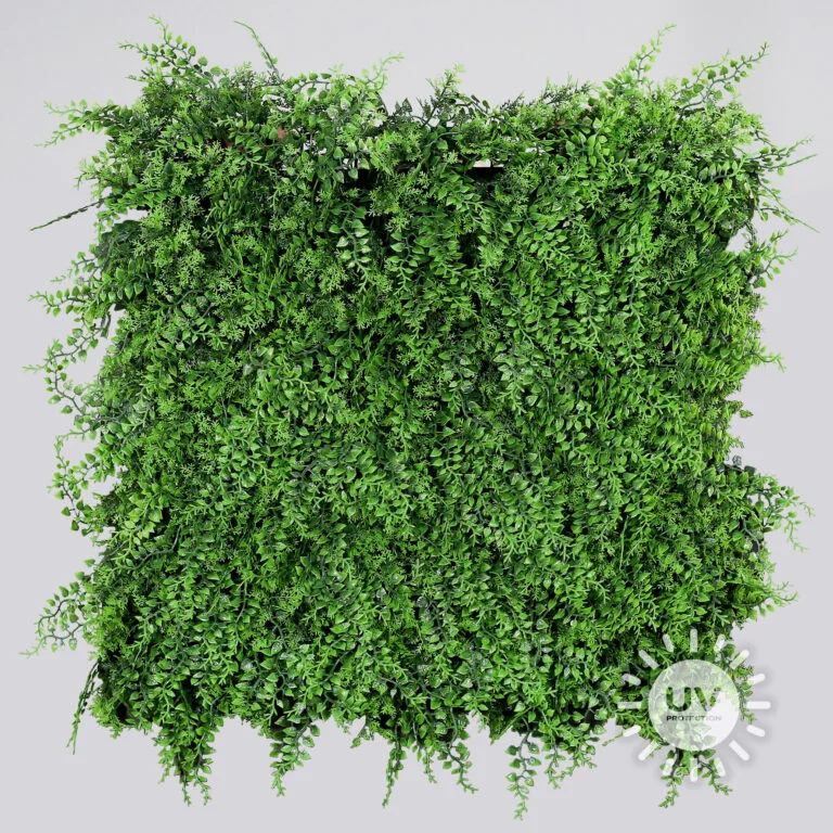UV-Protected Fern Leaf Green Wall Panel - 50x50cm Artificial Vertical Garden